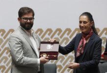 Claudia Sheinbaum, entrega hoy las llaves de la ciudad como huésped distinguido al presidente de Chile,
