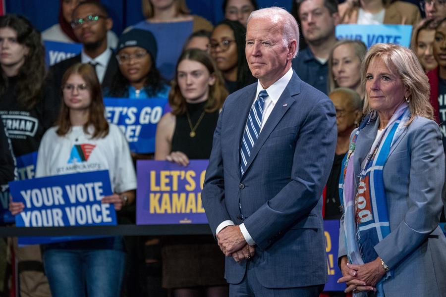 El presidente de los Estados Unidos, Joe Biden, y la primera dama, Jill Biden.