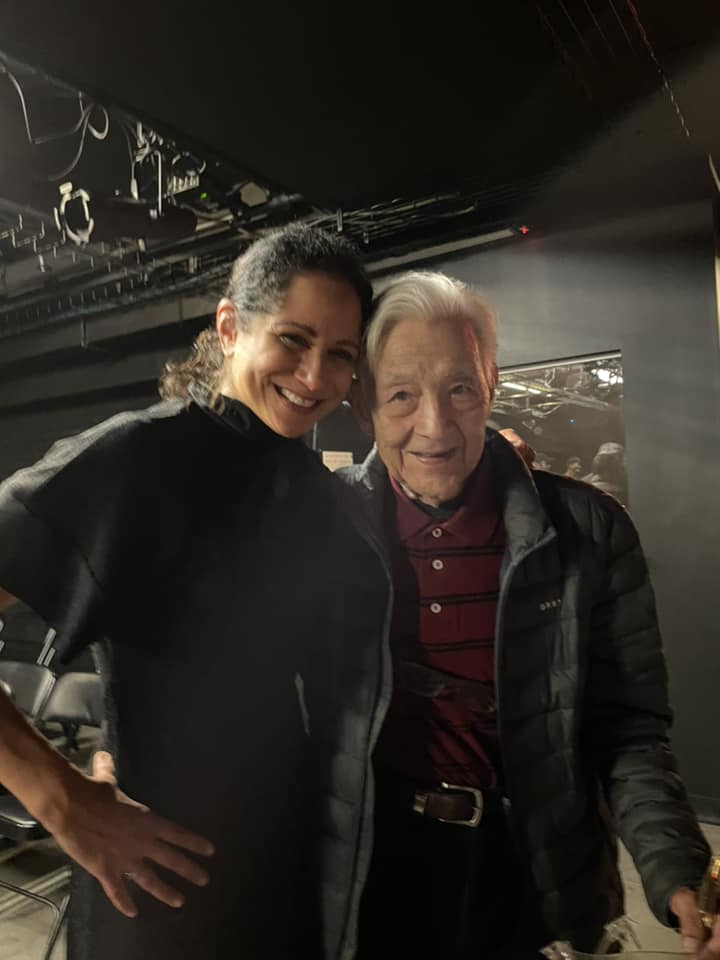 Yvette Quintero y el cronista Carlos Navedo
