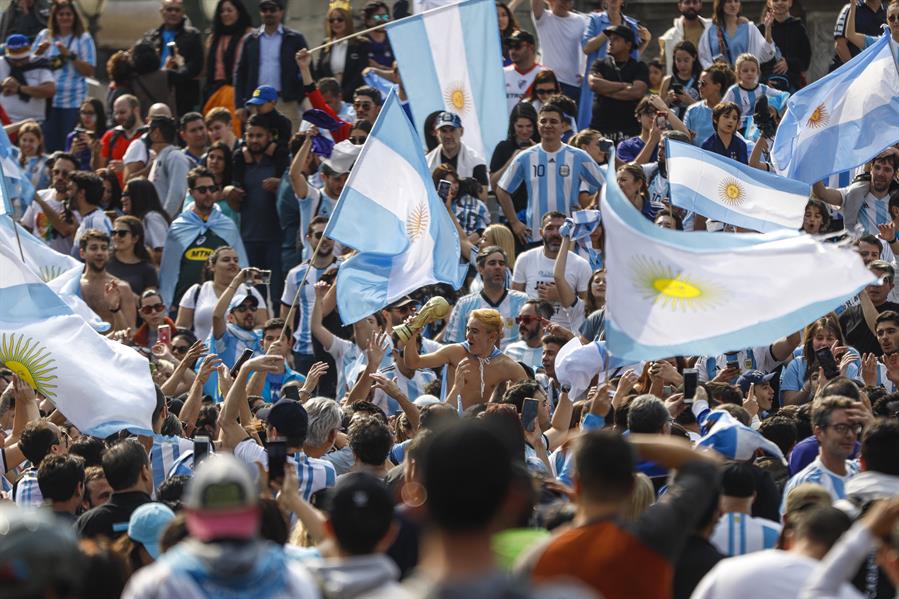 Aficionados de la selección Argentina