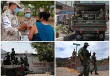 Ejercito Mexicano, aplicando vacunas contra la covid-19