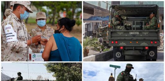 Ejercito Mexicano, aplicando vacunas contra la covid-19