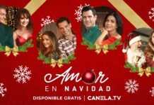 La portada de “Amor en Navidad” con un elenco repleto de estrellas.