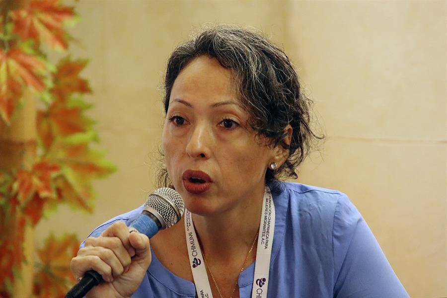 La presidenta de la Fundaci&oacute;n Chiapaneca de Mujeres Migrantes, Fabiola D&iacute;az