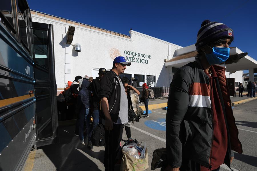 Vista de migrantes a su llegada a la frontera norte de México (1) migrantes