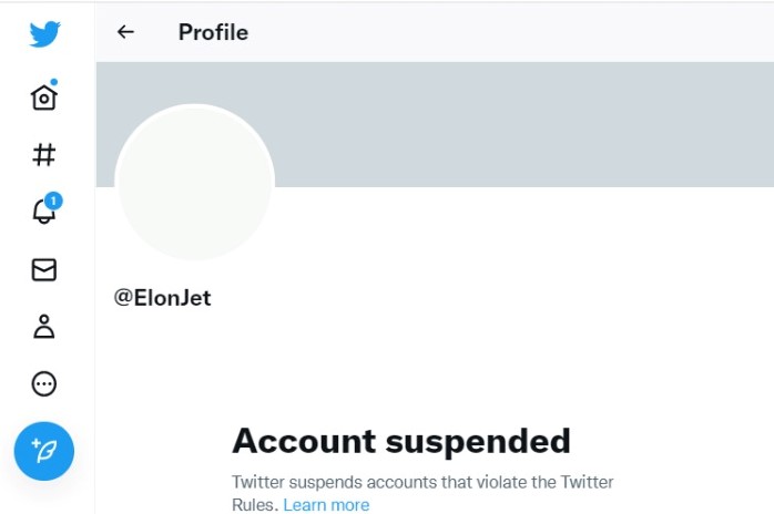 Elon Musk, suspendió la cuenta @elonjet