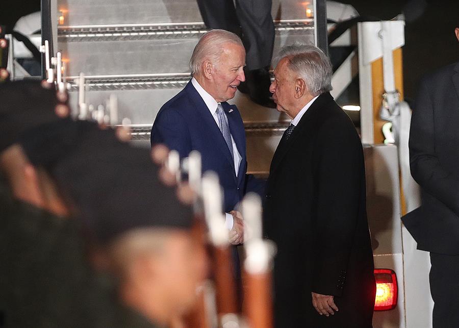 Joe Biden llega a México Joe Biden y López Obrador