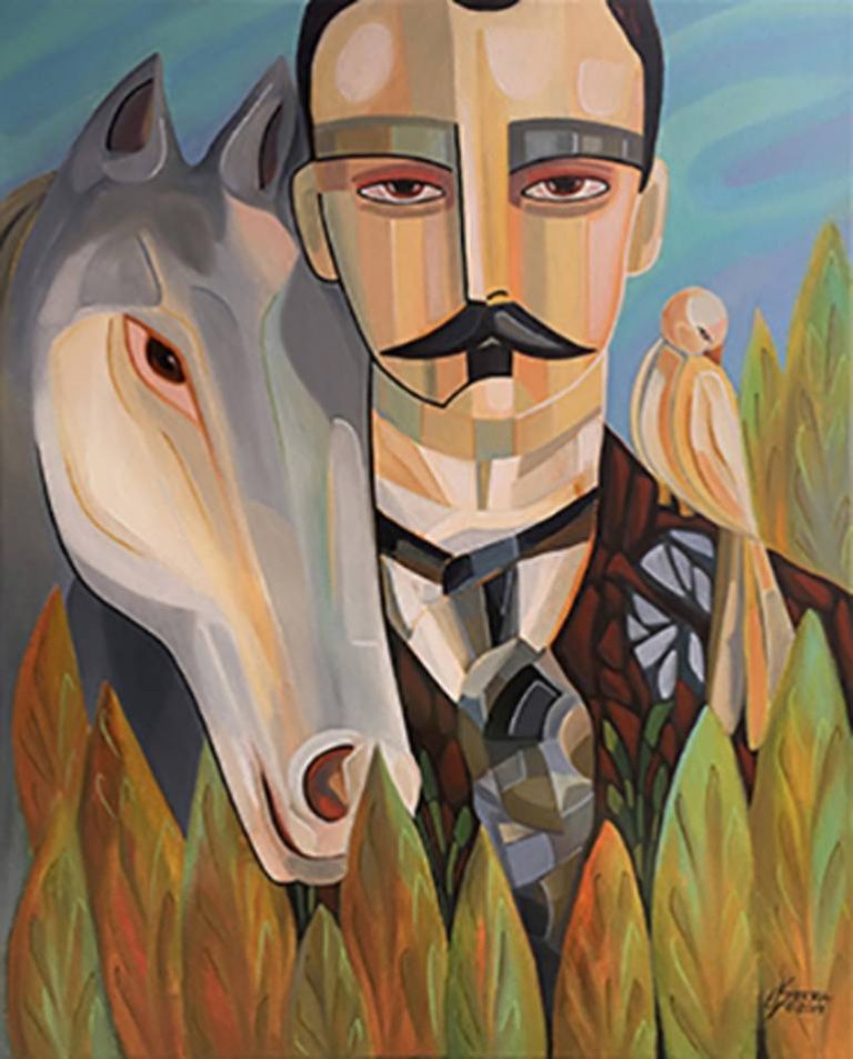 Cuadro de Jose Marti, de quien anualmente el CCC celebra su natalicio con varias actividades culturales.