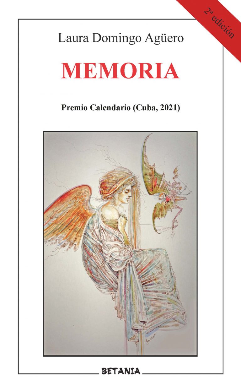 Portada de la obra Memoria, presentada el 14 de enero por el Cuban Cultural Center de Nueva York, de autoría de la escritora cubana Laura Domingo Aguero.