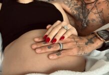 La foto que publicaron Anthony y Ferreira al anunciar oficialmente que van a tener un bebe.