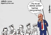 ¡Ya no sé dónde poner tantos inmigrantes! caricatura9