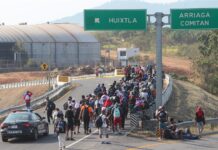 Nueva caravana de unos 1.000 migrantes parte este sábado del sur de México Una nueva caravana de unos 1.000 migrantes salió la madrugada de este sábado de Tapachula, en el sureño estado mexicano de Chiapas, con la esperanza de avanzar en su camino a Estados Unidos.