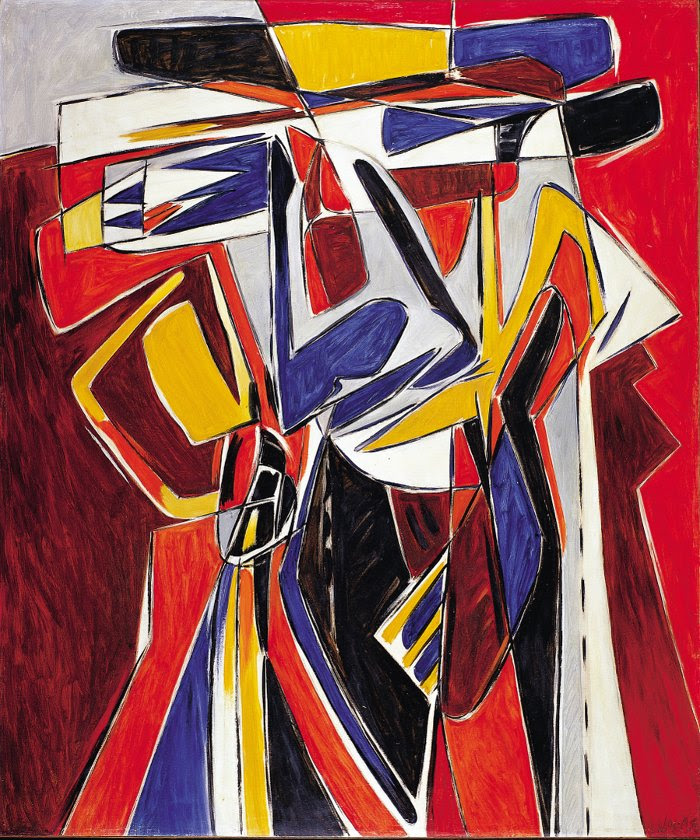 Concitadoras, Oswaldo Vigas (1972). &Oacute;leo sobre lienzo.