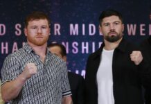 El mexicano Saúl Canelo Álvarez y el británico Jonh Ryder