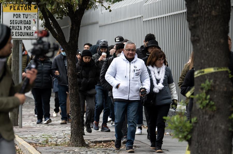Familiares y miembros del colectivo &ldquo;Todos Somos Jorge y Javier participan en un acto (2)