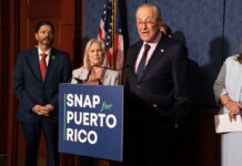Senadores presentan ley bipartidista de equidad en la asistencia nutricional de Puerto Rico La Senadora Kirsten Gillibrand, el líder del Senado Charles E. Schumer, el Senador Richard Blumenthal y la Comisionada Residente Jenniffer González-Colón (R-PR) anunciaron la introducción de la legislación bipartidista, Equidad en la Asistencia Nutricional de Puerto Rico.