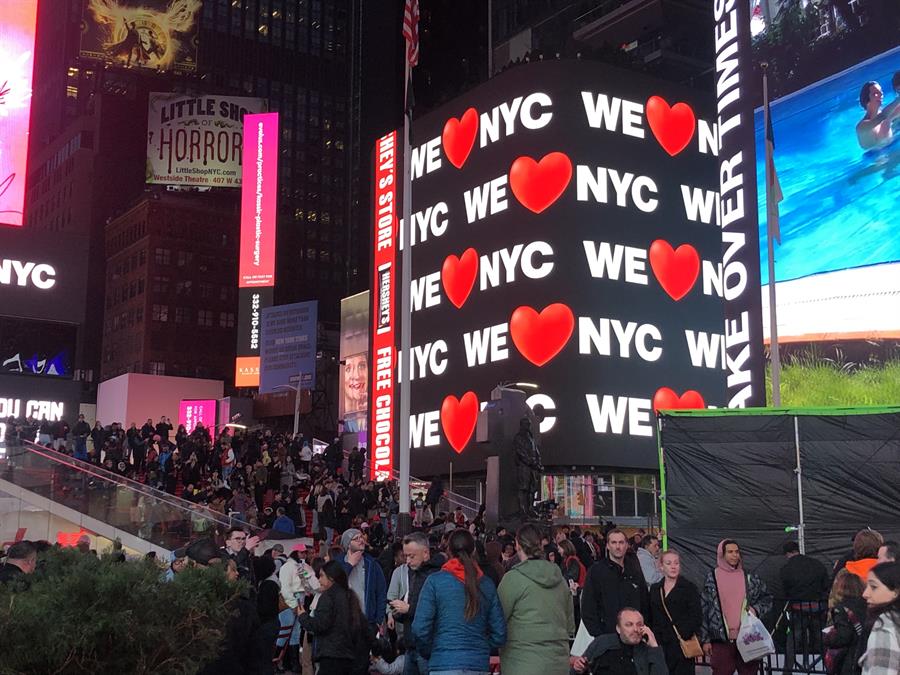 Vista del nuevo logo We Love NYC