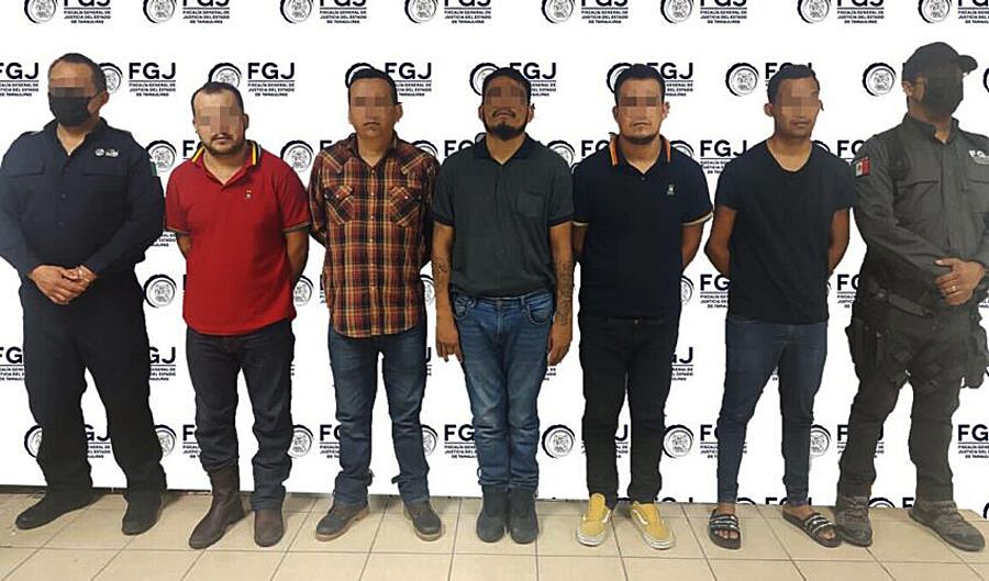 cinco presuntos implicados en el secuestro de 4 estadounidenses Estos cinco sujetos fueron detenidos por los presuntos delitos de secuestro agravado y homicidio simple intencional, según la Fiscalía, que los identificó como Antonio de Jesús