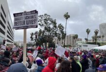 huelga escolar en Los Ángeles.
