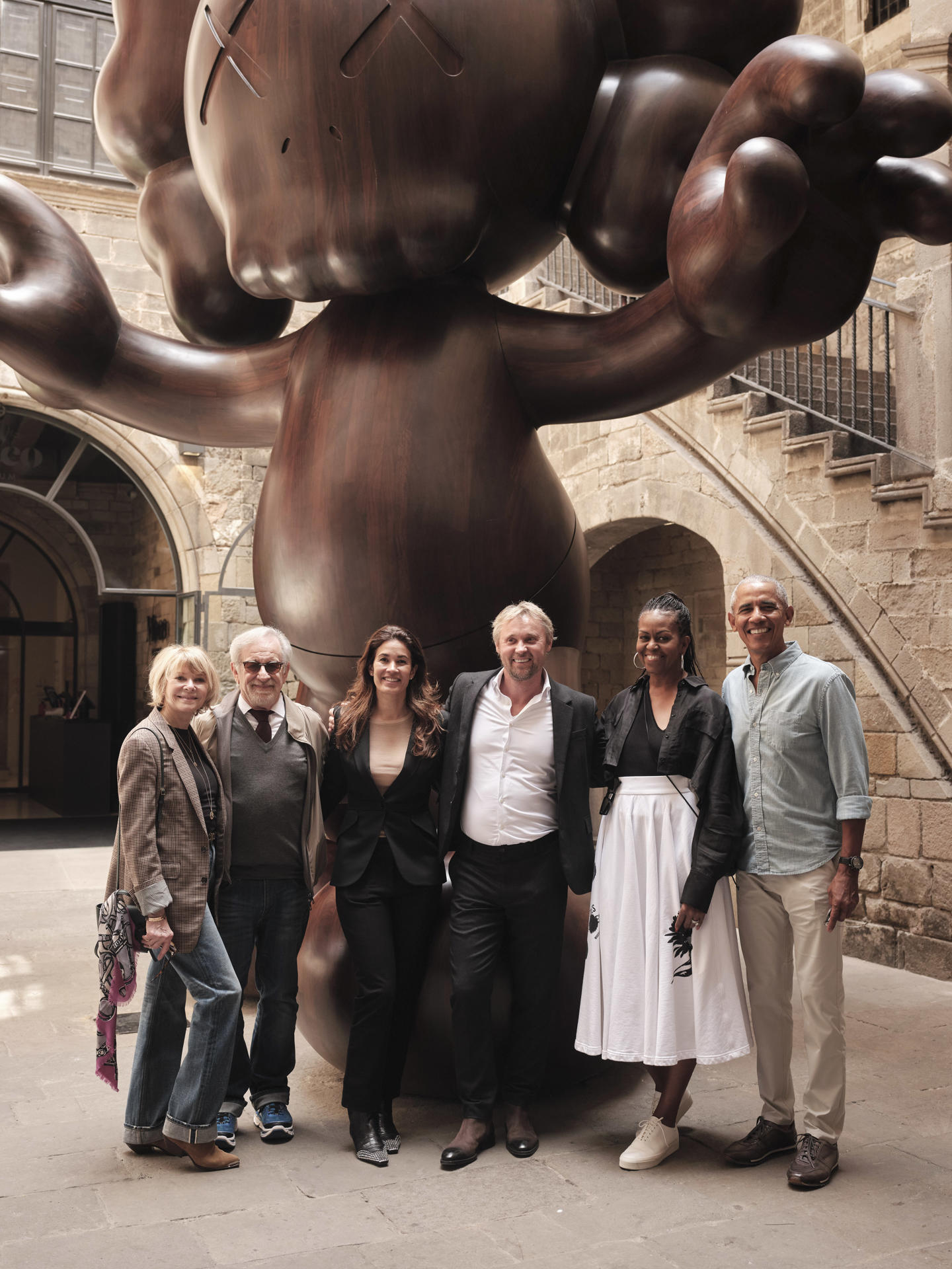 BARACK OBAMA Y STEVEN SPIELBERG EN BARCELONA