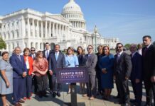 Congresistas demócratas y republicanos reintrodujeron este jueves en el Congreso en Washington un proyecto de ley que busca realizar en noviembre próximo un referendo para que los ciudadanos de Puerto Rico elijan si quieren la independencia, la estadidad o mantenerse como un estado libre asociado con Estados Unidos. (Foto twitter)