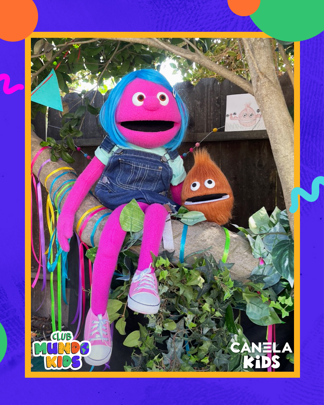 Las marionetas, Maya y Coco, de “Club Mundo Kids”.
