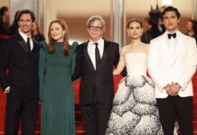 Cory Michael Smith, Julianne Moore, director Todd Haynes, Natalie Portman, and Charles Melton