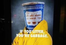 Si tiras basura, eres basura: la nueva campaña publicitaria de la ciudad de Nueva York Algunos de los anuncios que dicen: “If you litter, you’re garbage” por su traducción textual al español: “Si tiras basura, eres basura”