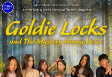 La portada del show “Goldie Locks and The Mystery Honey Heist”, presentado por la escuela de actuación neoyorquina, Rybin Studio of Drama.