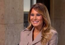 Exprimera dama Melania Trump.