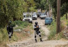 Autoridades hallan cerca del muro fronterizo narcotúnel que conecta a Tijuana con EE.UU. Miembros de la Guardia Nacional