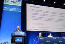 Javier Cortés, habla durante la presentación en ASCO de su estudio PHERGain, hoy en Chicago