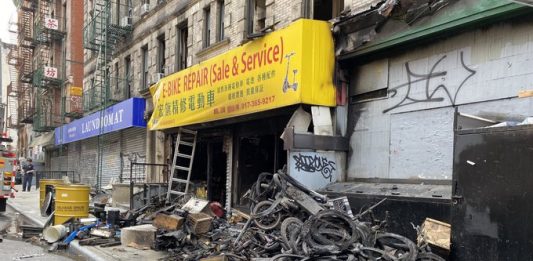 incendio en tienda de bicicletas eléctricas