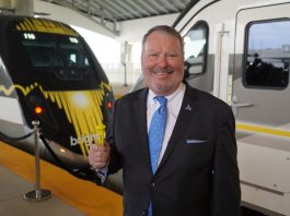 línea ferroviaria de alta velocidad entre Miami y Orlando.