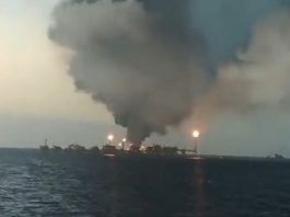 Al menos seis personas han resultado heridas por un incendio desatado este viernes por causas desconocidas en una plataforma petrolera del sureste de México.