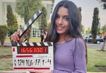 Miguel en el set de su próximo proyecto, “La Hora Marcada”.