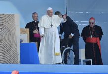 El Papa en la ceremonia de acogida en la JMJ de Lisboa