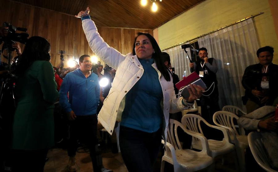 La candidata a la presidencia de Ecuador, Luisa González