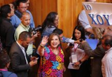 La precandidata presidencial del Frente Amplio por México, Xóchitl Gálvez