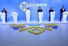candidatos a la Presidencia que participan en el debate del canal EcuadorTV