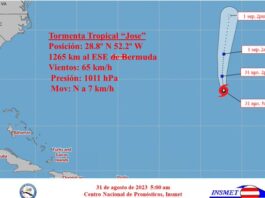 La tormenta tropical José se suma a un escenario activo en la cuenca atlántica tormenta tropical José