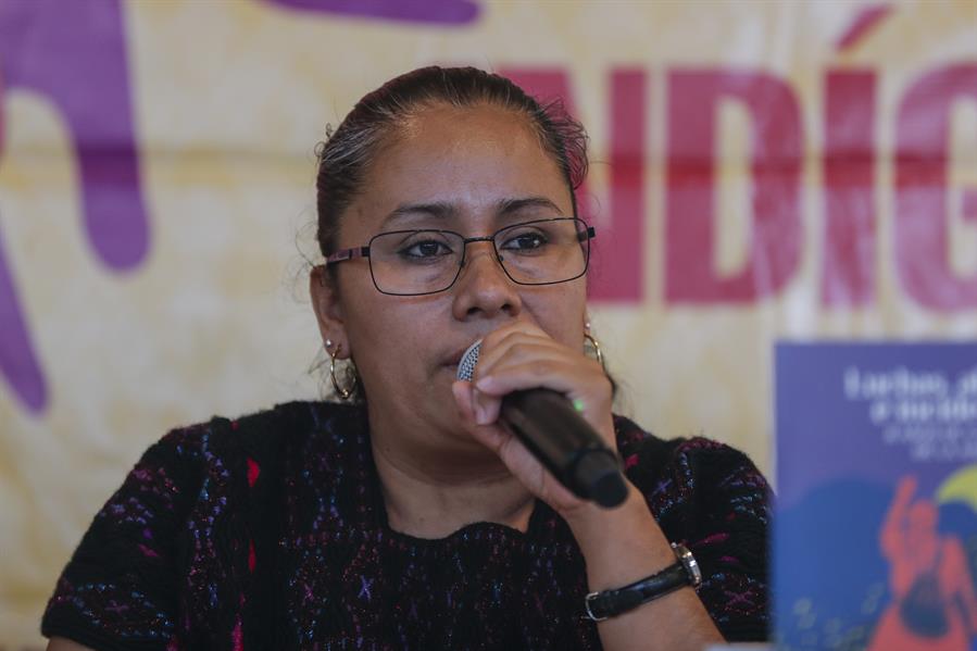 La representante de la Asamblea Nacional Pol&iacute;tica de Mujeres Ind&iacute;genas (ANPMI), Ofelia P&eacute;rez Ruiz.