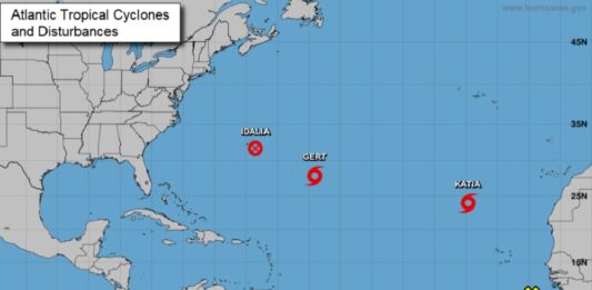 Se forma en el Atlántico la tormenta tropical Katia y Gert resiste fortalecida