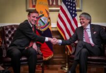 El presidente de Ecuador, Guillermo Lasso, se reunió el martes con el asesor de Seguridad Nacional de la Casa Blanca, Jake Sullivan