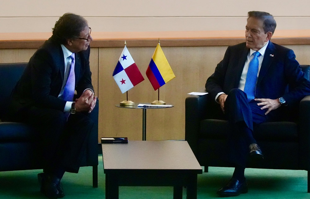 Petro y Cortizo. Foto Nito Cortizo Los presidentes de Panamá, Laurentino Cortizo, y de Colombia, Gustavo Petro, conversaron sobre
