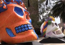 Pueblo en el centro de México instala calaveras gigantes para festejar el Día de Muertos El pueblo de Atlixco, en el centro de México, instaló un "Valle de Catrinas", un recorrido con 10 figuras gigantes de estas calaveras especiales para la festividad mexicana del Día de Muertos.