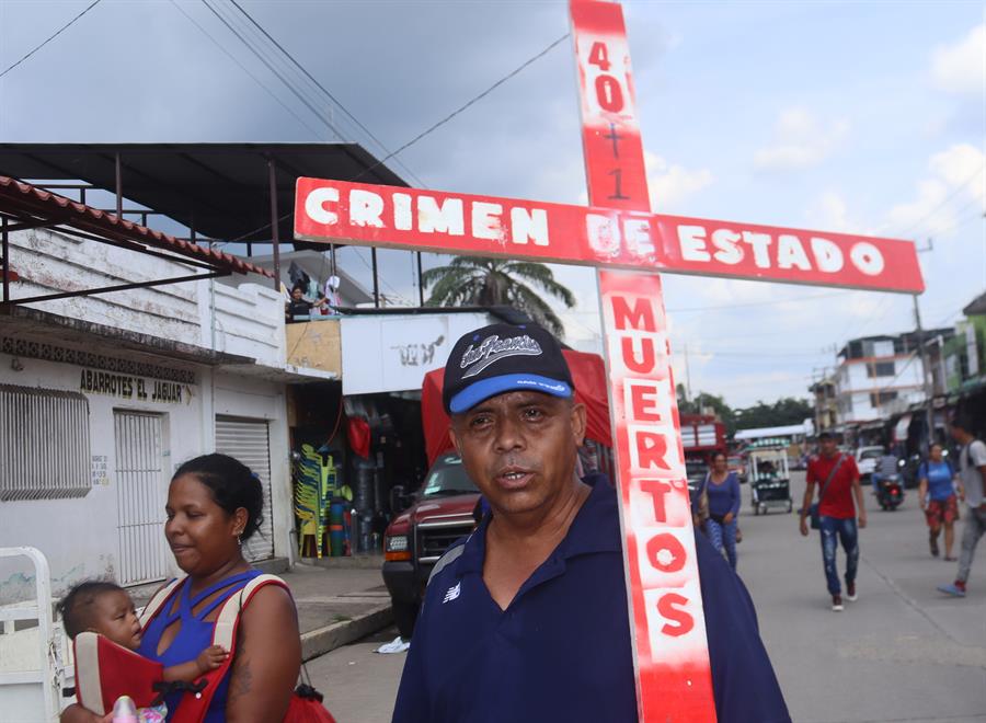 Migrantes marchan para exigir soluciones humanitarias hoy, en Tapachula (3)