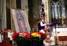 Efigie de la Virgen de Guadalupe inicia peregrinación en Los Ángeles La imagen de Nuestra Señora de Guadalupe inició este viernes una peregrinación desde Los Ángeles, California, como parte de la preparación espiritual de los fieles antes de cumplirse el nonagésimo segundo aniversario de la procesión en honor a la Virgen el próximo 3 de diciembre.