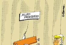 Muro Fronterizo caricatura