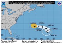 Reaparece Tammy en el Atlántico como una tormenta tropical huracán Tammy
